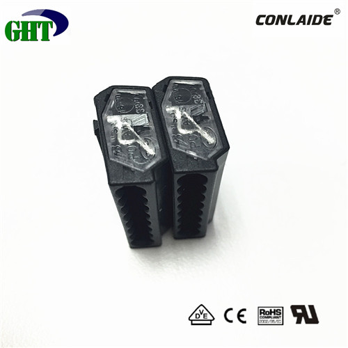 Black 8 Pin Push in wire connector  for solid conductor